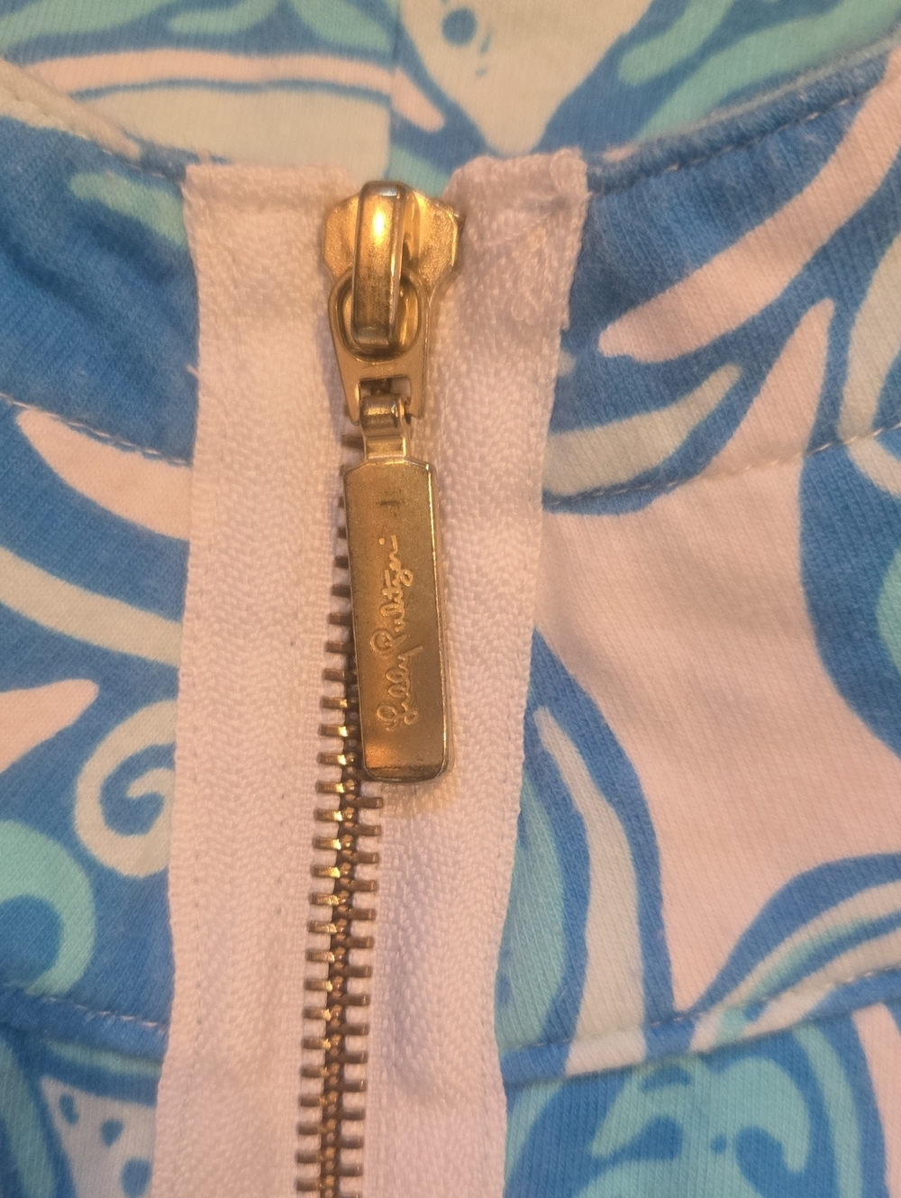 Lilly Pulitzer Skipper Popover Coastal Print 1/2 Zip Jacket - Picture 4 of 9